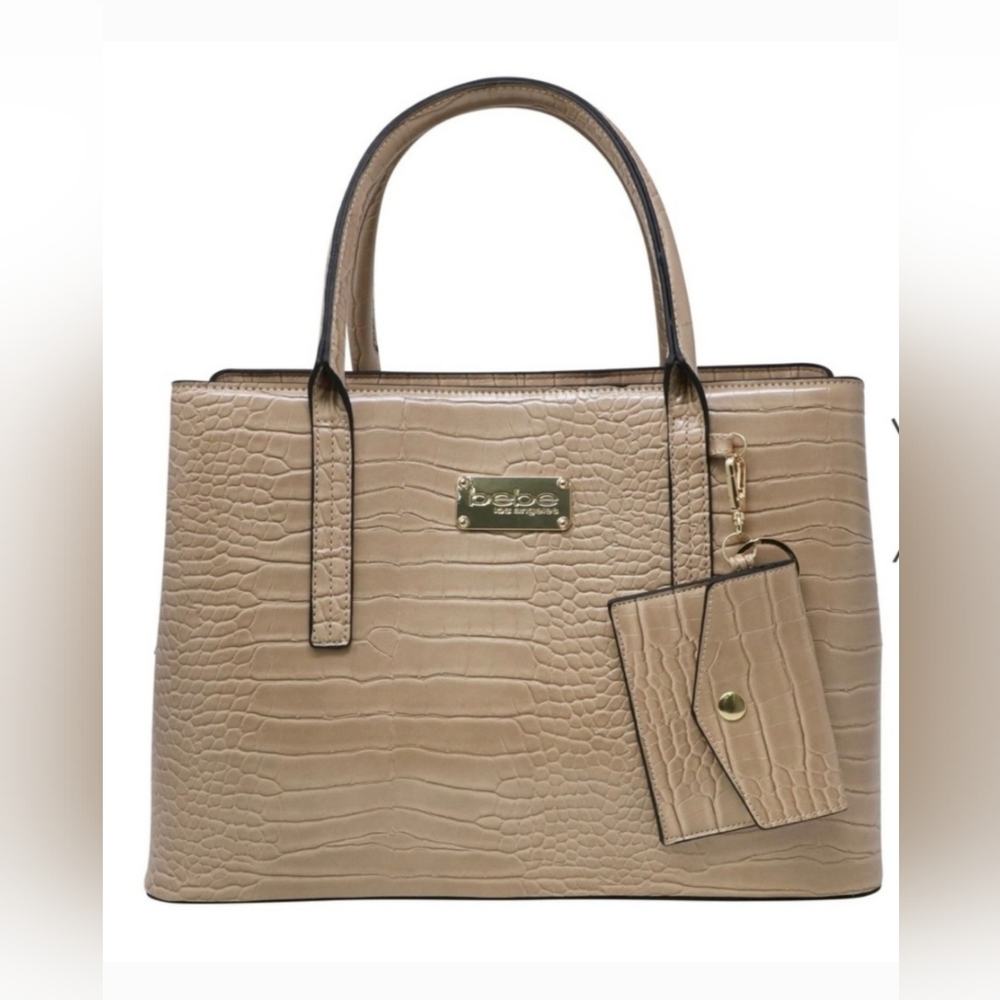 Bebe Satchel purse with long strap and coin wallet